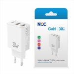 Adaptor GaN 30W  USB(A+A+C)  - NCC