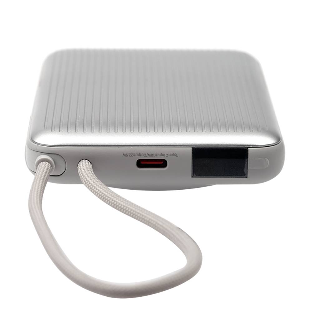 Baterie Externa 10000mAh cu Incarcare Wireless si Cablu Incorporat - NCC (WW-T185BLF) - imagine 5
