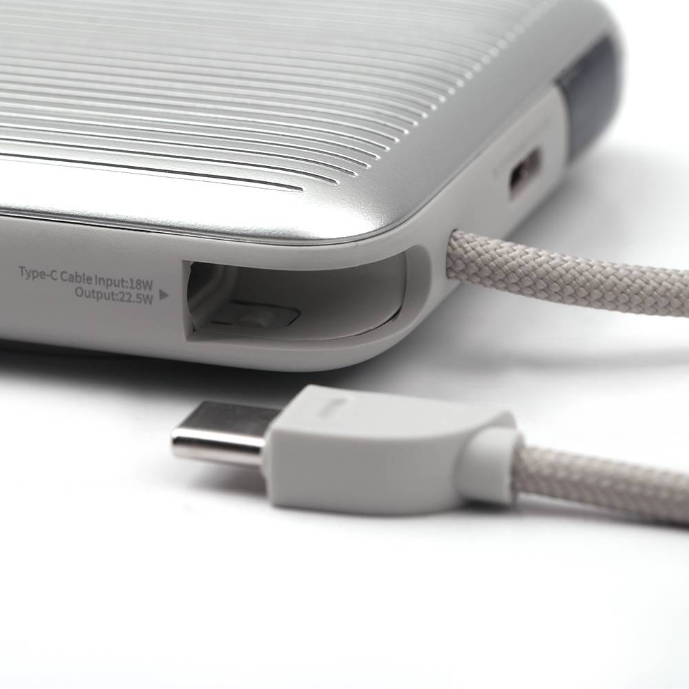 Baterie Externa 10000mAh cu Incarcare Wireless si Cablu Incorporat - NCC (WW-T185BLF) - imagine 4